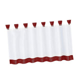 Max Customize Cafe Window Curtain Kitchen Curtain Tier #6 57x24 Inch, Wine Red