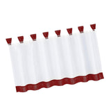 Max Customize Cafe Window Curtain Kitchen Curtain Tier #6 57x24 Inch, Wine Red