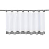 Max Customize Cafe Window Curtain Kitchen Curtain Tier #1 35x18 Inch, Grey