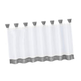 Max Customize Cafe Window Curtain Kitchen Curtain Tier #6 57x24 Inch, Grey