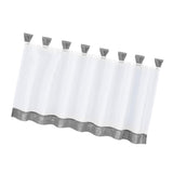 Max Customize Cafe Window Curtain Kitchen Curtain Tier #6 57x24 Inch, Grey