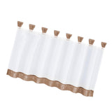 Max Customize Cafe Window Curtain Kitchen Curtain Tier #2 47x18 Inch, Brown