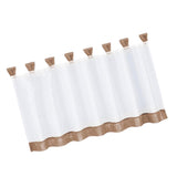 Max Customize Cafe Window Curtain Kitchen Curtain Tier #2 47x18 Inch, Brown