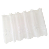 Max Embroidered Window Tiers Kitchen Cafe Half Curtains White 30x120cm