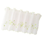 Max Embroidered Window Tiers Kitchen Cafe Half Curtains Green 45x120cm