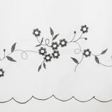 Max Embroidered Window Tiers Kitchen Cafe Half Curtains Gray 45x90cm