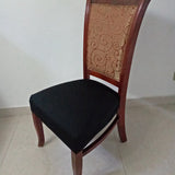 Stretch Wedding Dining Room Chair Seat Cover with Locking Buckle Black