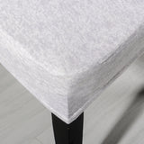 Universal Stretch Dining Room Chair Slipcover Stool Seat Cover Light Gray