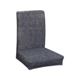 Universal Stretch Dining Room Chair Slipcover Stool Seat Cover Dark Gray