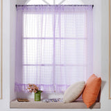Max Freshness Style Short Window Curtains Home Cafe Cabinet Sheer Blind Purple