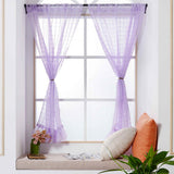 Max Freshness Style Short Window Curtains Home Cafe Cabinet Sheer Blind Purple