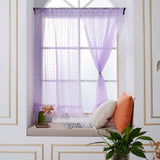 Max Freshness Style Short Window Curtains Home Cafe Cabinet Sheer Blind Purple
