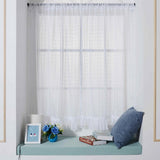 Max Freshness Style Short Window Curtains Home Cafe Cabinet Sheer Blind White