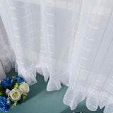 Max Freshness Style Short Window Curtains Home Cafe Cabinet Sheer Blind White