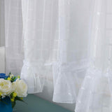 Max Freshness Style Short Window Curtains Home Cafe Cabinet Sheer Blind White