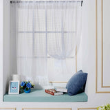 Max Freshness Style Short Window Curtains Home Cafe Cabinet Sheer Blind White