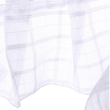 Max Freshness Style Short Window Curtains Home Cafe Cabinet Sheer Blind White