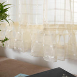 Max Freshness Style Short Window Curtains Home Cafe Cabinet Sheer Blind Yellow