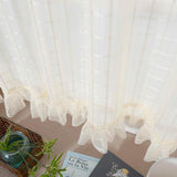 Max Freshness Style Short Window Curtains Home Cafe Cabinet Sheer Blind Yellow