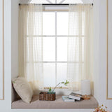 Max Freshness Style Short Window Curtains Home Cafe Cabinet Sheer Blind Yellow