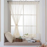 Max Freshness Style Short Window Curtains Home Cafe Cabinet Sheer Blind Yellow