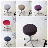 35cm Bar Stool Cover Round Lift Chair Seat Sleeve Polyester Salon Gray