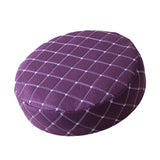 35cm Bar Stool Cover Round Lift Chair Seat Sleeve Polyester Salon Purple