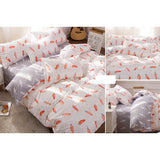 Max Four pieces of Aloe Cotton Duvet Covers Quilt Cover+Bedsheet +Pillow Cases Carrots-M