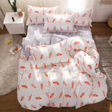 Max Four pieces of Aloe Cotton Duvet Covers Quilt Cover+Bedsheet +Pillow Cases Carrots-M