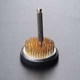 Max Ikebana Kenzan Straightening Tool Flower Frogs Cleaner Silver
