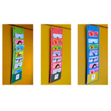 Max Oxford Cloth Door Wall Hanging Storage Bag Home Organizer 7 Pockets Pink