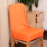 Max Spandex Stretch Low Short Back Chair Cover Bar Stool Cover Orange