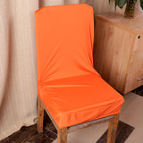 Max Spandex Stretch Low Short Back Chair Cover Bar Stool Cover Orange