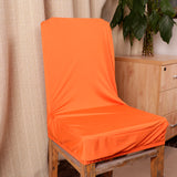 Max Spandex Stretch Low Short Back Chair Cover Bar Stool Cover Orange