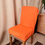 Max Spandex Stretch Low Short Back Chair Cover Bar Stool Cover Orange