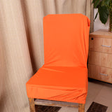 Max Spandex Stretch Low Short Back Chair Cover Bar Stool Cover Orange