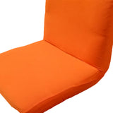 Max Spandex Stretch Low Short Back Chair Cover Bar Stool Cover Orange