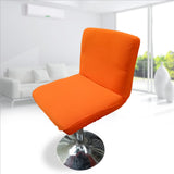 Max Spandex Stretch Low Short Back Chair Cover Bar Stool Cover Orange