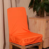 Max Spandex Stretch Low Short Back Chair Cover Bar Stool Cover Orange