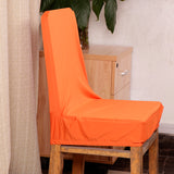 Max Spandex Stretch Low Short Back Chair Cover Bar Stool Cover Orange