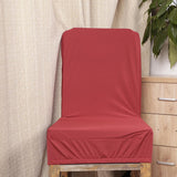 Max Spandex Stretch Low Short Back Chair Cover Bar Stool Cover Wine Red