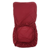 Max Spandex Stretch Low Short Back Chair Cover Bar Stool Cover Wine Red