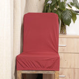 Max Spandex Stretch Low Short Back Chair Cover Bar Stool Cover Wine Red