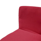 Max Spandex Stretch Low Short Back Chair Cover Bar Stool Cover Wine Red