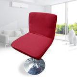 Max Spandex Stretch Low Short Back Chair Cover Bar Stool Cover Wine Red