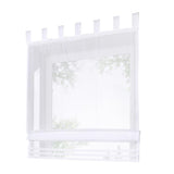 Max Sheer Voile Roman Blinds Curtains for Bedroom Kitchen Balcony White-100×155cm