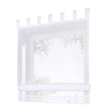 Max Sheer Voile Roman Blinds Curtains for Bedroom Kitchen Balcony White-140×155cm