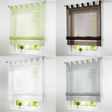 Max Sheer Voile Roman Blinds Curtains for Bedroom Kitchen Balcony White-140×155cm