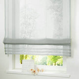Max Sheer Voile Roman Blinds Curtains for Bedroom Kitchen Balcony Grey-80×155cm