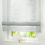 Max Sheer Voile Roman Blinds Curtains for Bedroom Kitchen Balcony Grey-120×155cm